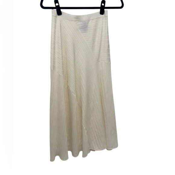 Loro Piana Cream Silk Midi Skirt, Size S - Picture 9 of 11